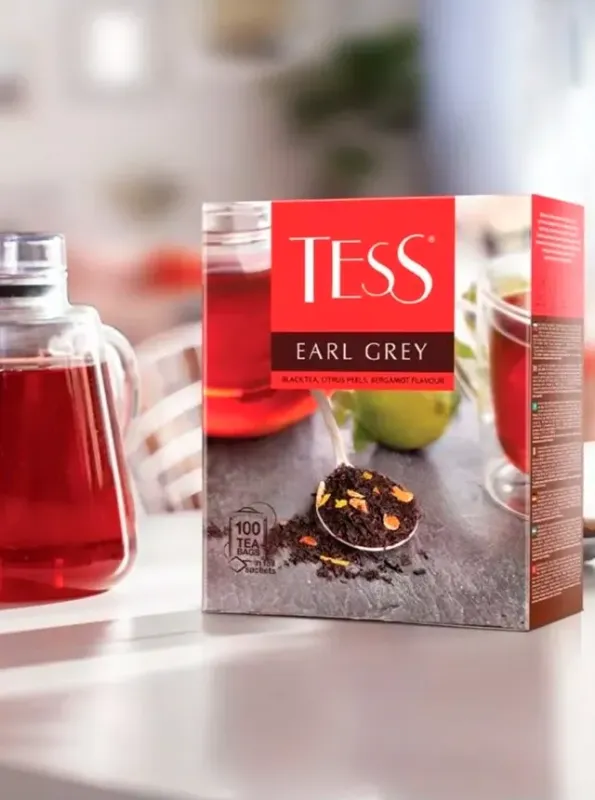 "TESS" Черный чай EARL GREY с цедрой цитрусовых и ароматом бергамота 100 pcs