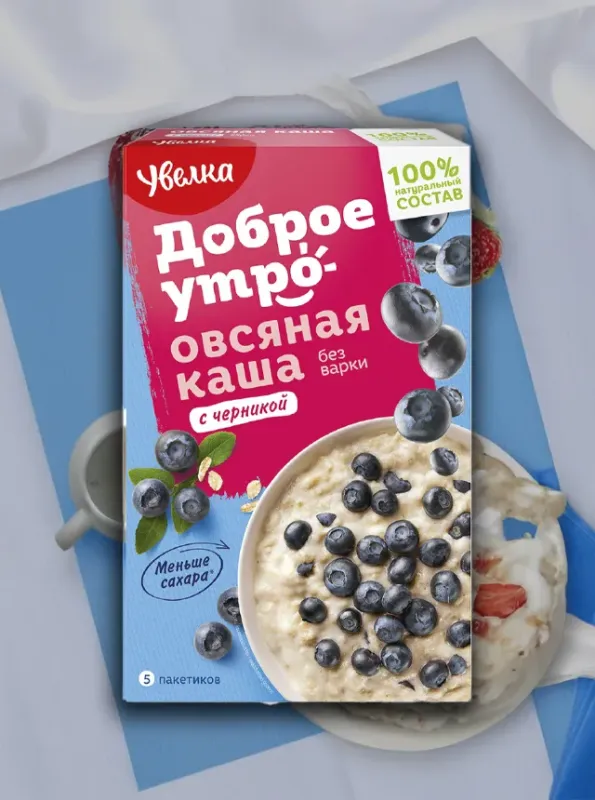 "УВЕЛКА" Овсяная каша с черникой 200gr