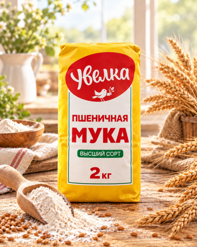 "УВЕЛКА" Мука высший сорт 2кг