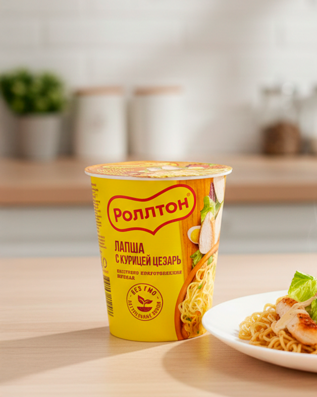 ROLLTON Лапша с курицей цезарь 70г