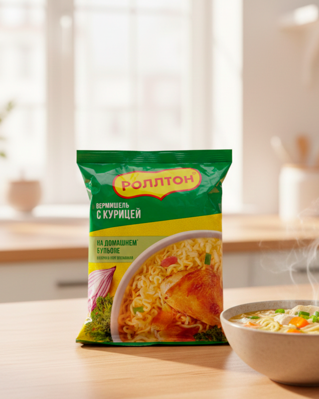 ROLLTON Вермишель с курицей 60г