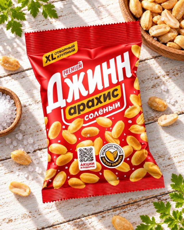 "ДЖИНН" Арахис соленый 80г