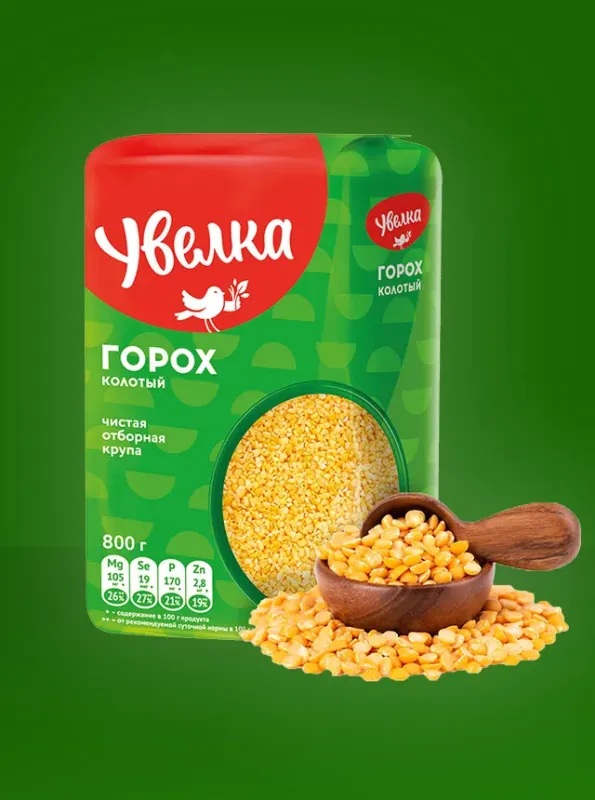 "УВЕЛКА" Горох колотый 800gr