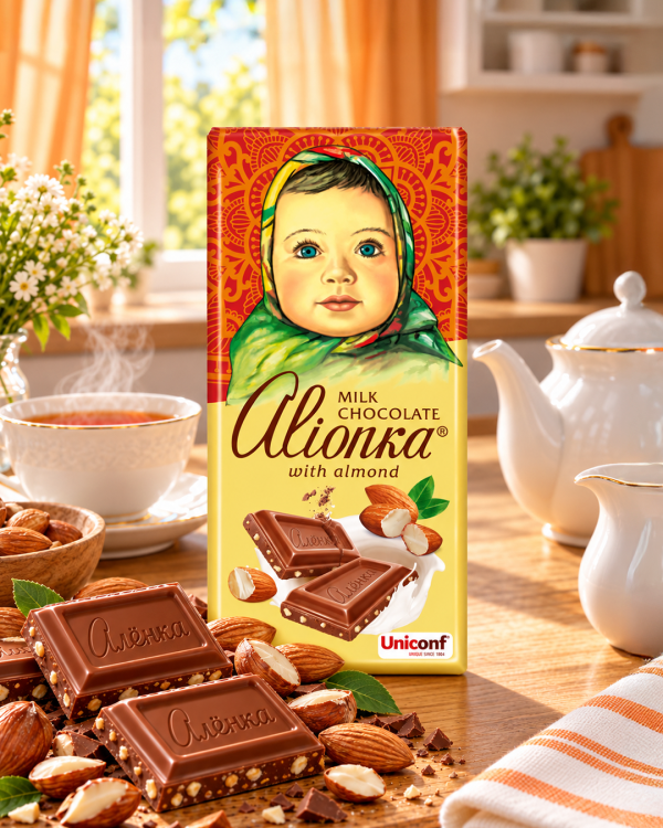 "АЛЁНКА" Молочный шоколад миндаль 75г