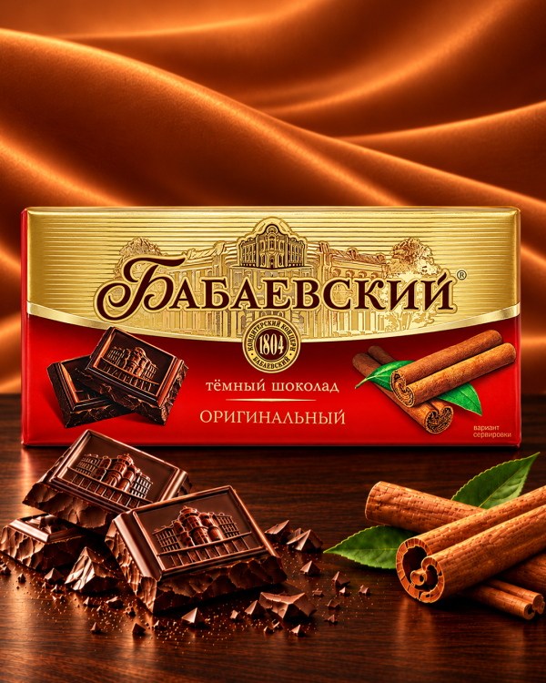 "BABAEVSKIY" Тёмный шоколад "Оригинальный" 75г
