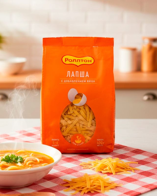 ROLLTON Макароны для супов Лапша 400гр
