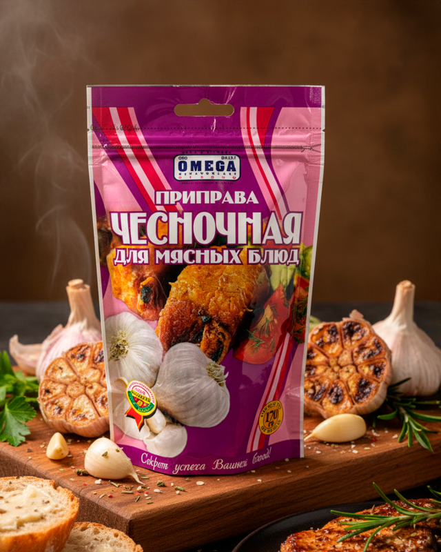 "OMEGA" Приправа Чесночная 170gr