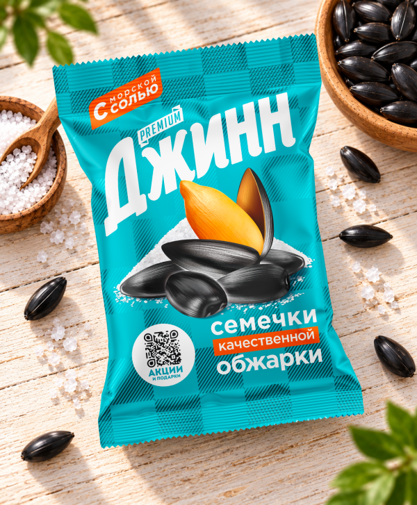"ДЖИНН" Семечки с морской солью 70г