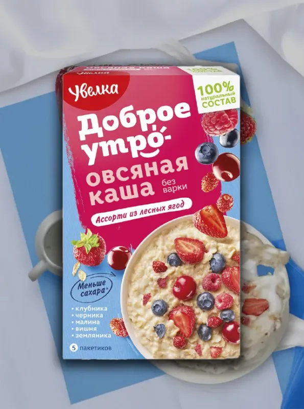 "УВЕЛКА" Овсяная каша Ассорти из лесных ягод 200gr