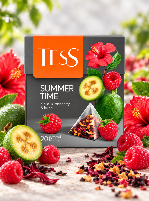 "TESS" SUMMER TIME Гибискус с малиной и ароматом фейхоа 20pcs