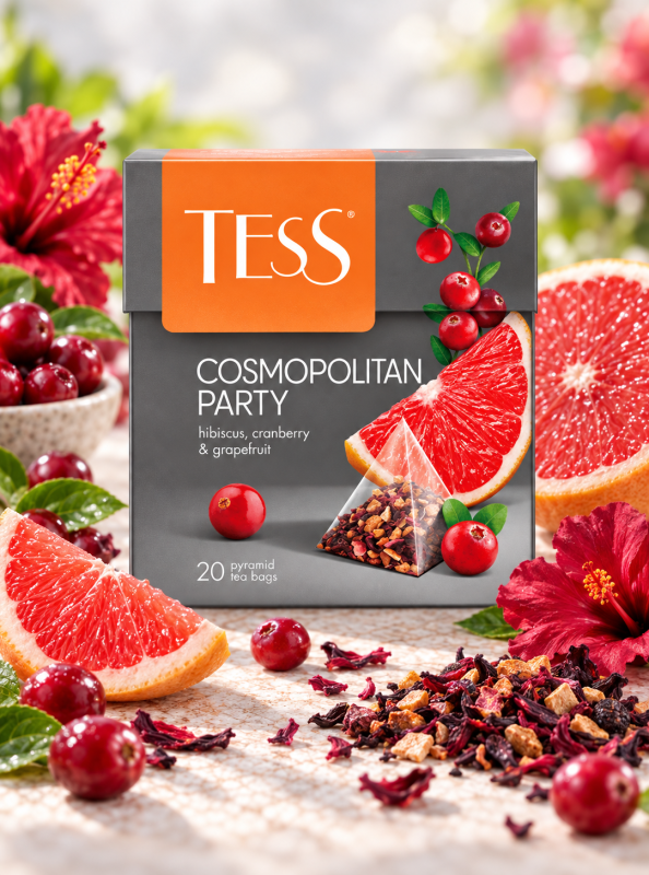"TESS" COSMOPOLITAN PARTY Гибискус с клюквой и ароматом грейпфрута 20pcs