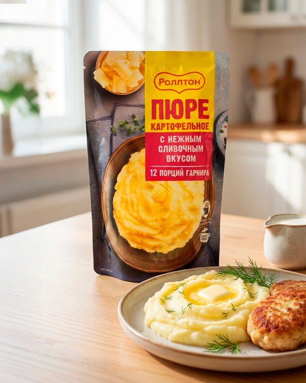 ROLLTON Пюре картофельное со сливочным вкусом 240гр