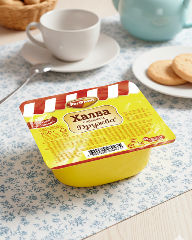 "РОТ ФРОНТ" Халва "Дружба" с арахисом, 220гp