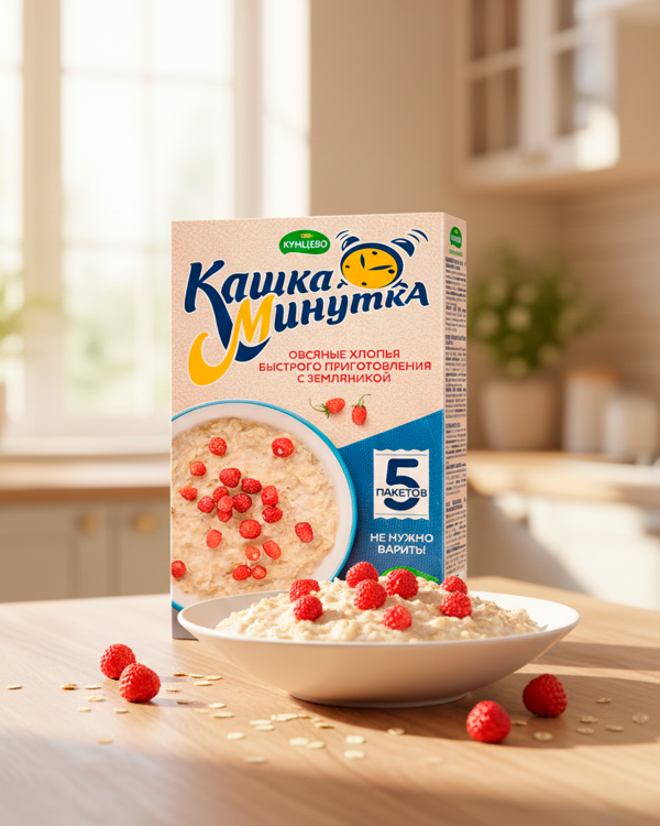 "Кашка Минутка" c 3емляникой 185 гр