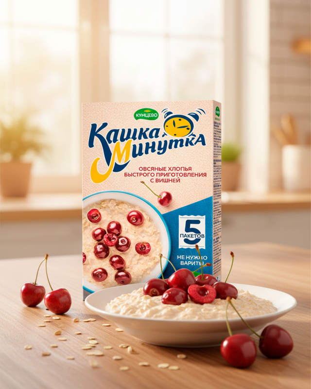 "Кашкa Минутка" c Вишней 185гp