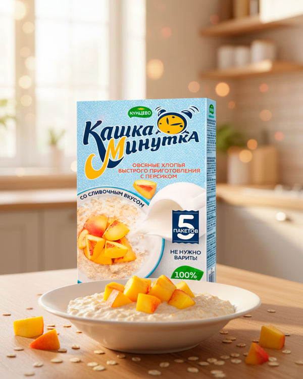 "Кашка Минутка" Персик со Сливками 215 гр