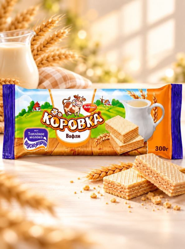 "КОРОВКА" Вафли вкус топленое молоко 300г