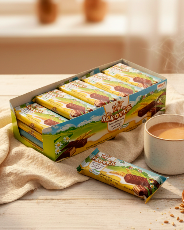 Вафельные стики  "КОРОВКА" в глазури (топленое молоко), 42г