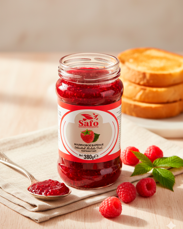 "SAFO" Малиновое варенье 380gr