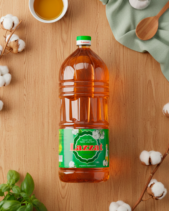 Хлопковое масло "Lazzat", 1,8 л