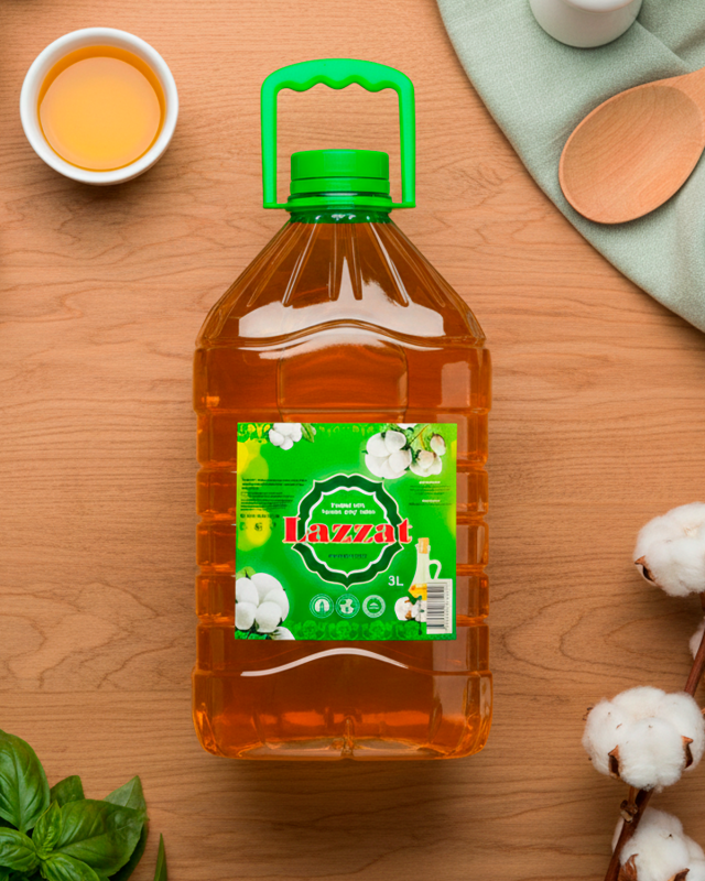 Хлопковое масло "Lazzat", 3 л