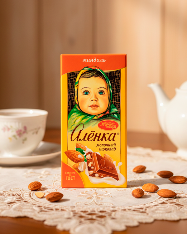"АЛЁНКА" Молочный шоколад миндаль 90gr