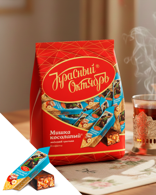 "МИШКА КОСОЛАПЫЙ" Медовый грильяж 250gr