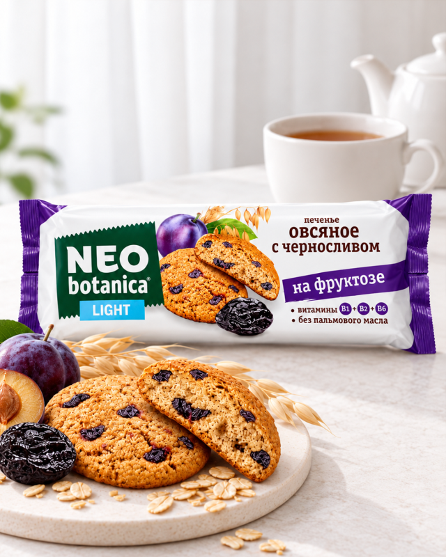 "NEO BOTANICA" Печенье овсяное с черносливом на фруктозе 280г