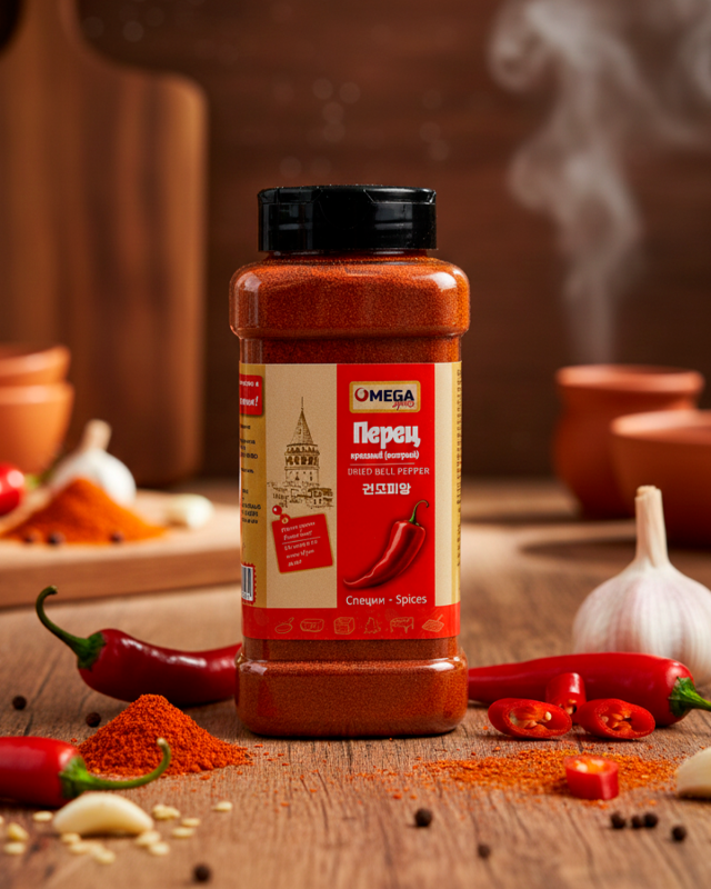 "Омега" Перец Красный (Острый) Молотый 500гp