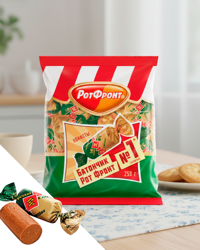 "РОТ ФРОНТ" Батончик с орехами 250gr