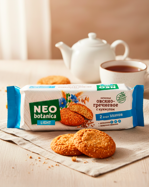 "ECO BOTANICA" Печенье Овсяно-гречневое с кунжутом 280gr