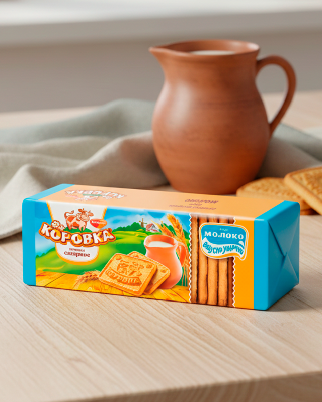 «КОРОВКА» Печенье с молоком, 375 гp