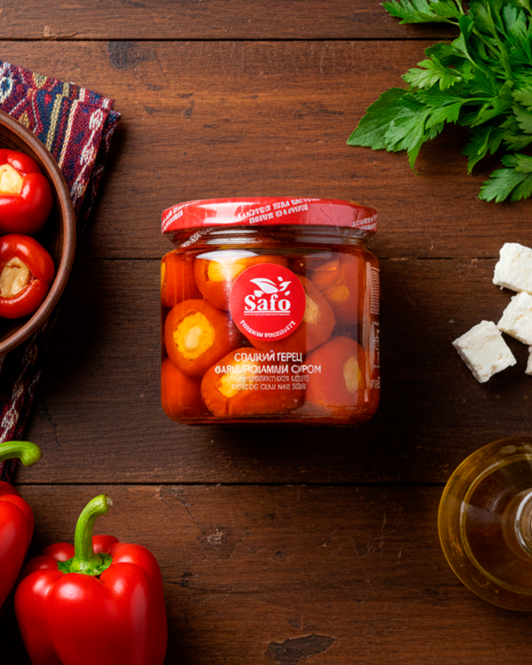  "SAFO" Перец фаршированный с сыром 300гр 