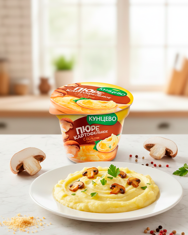 Пюре картофельное с белыми грибами 40гp