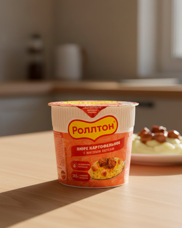 ROLLTON Пюре картофельное с мясным вкусом 40г