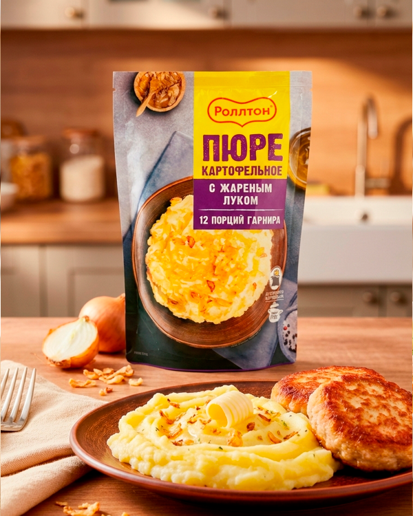ROLLTON Пюре картофельное с жарен. луком 240г