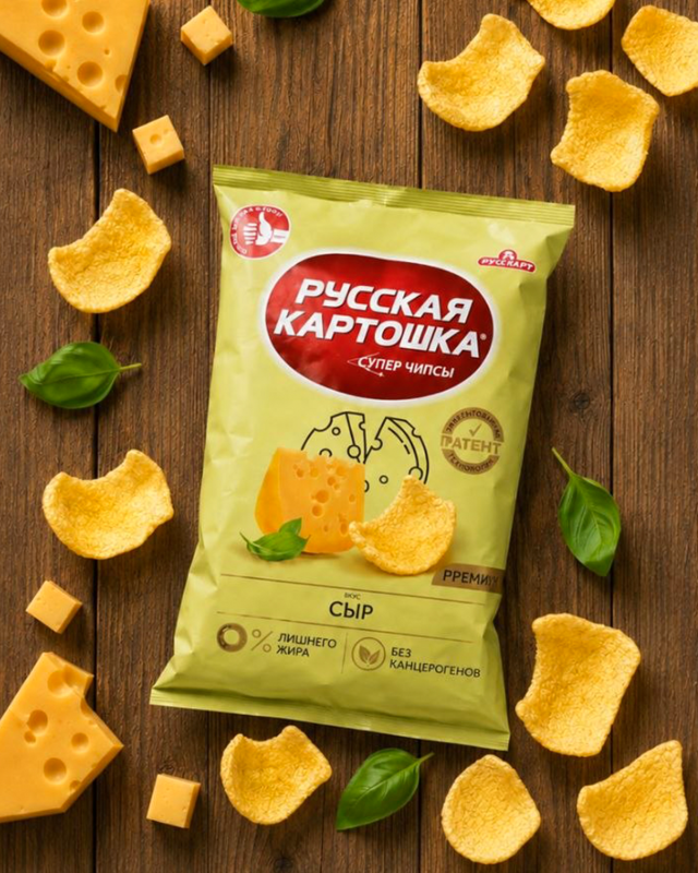 "Русская Картошка" Картофельные чипсы со вкусом сыра 140г