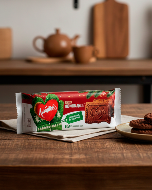 ЛЮБЯТОВО Печенье вкус Шоколада 230г