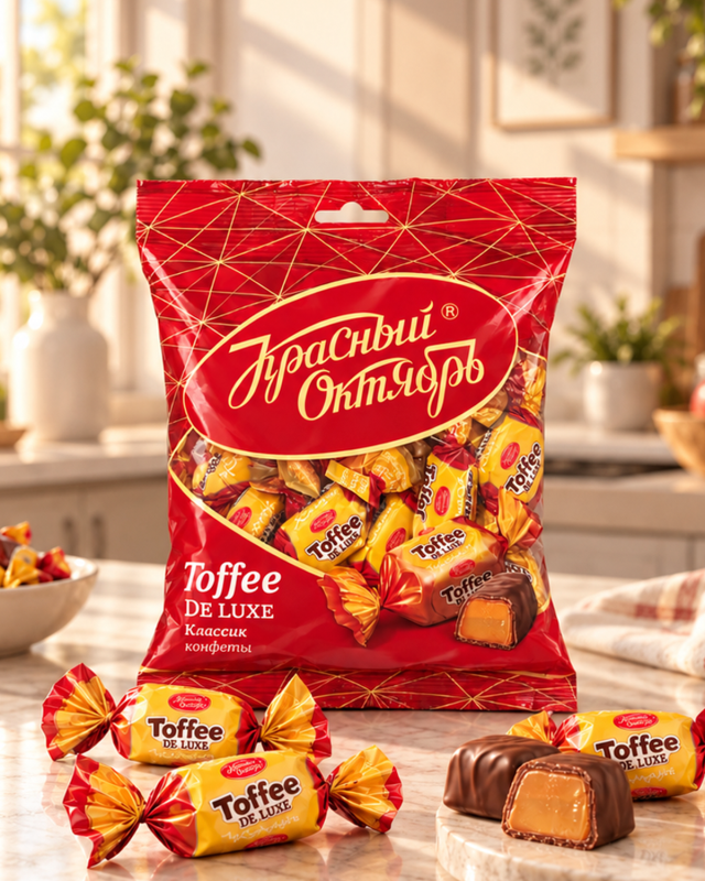 "КРАСНЫЙ ОКТЯБРЬ" Конфеты Toffee De Luxe классик 250г