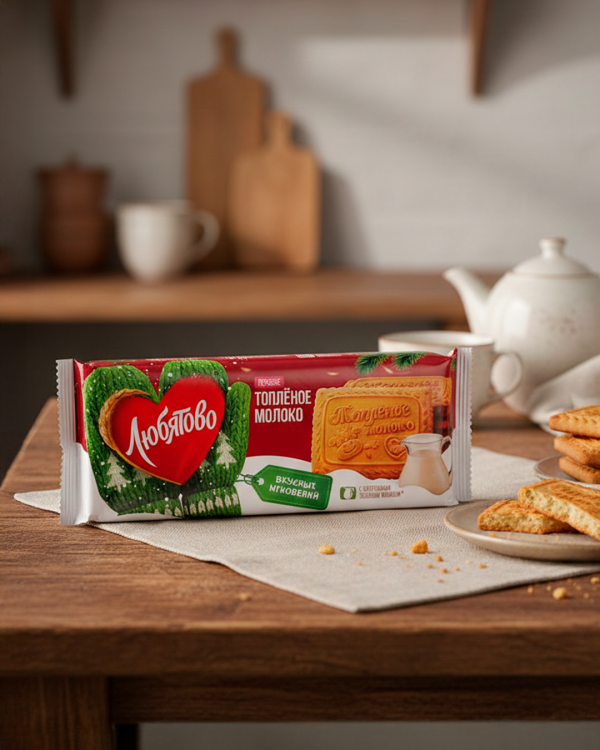 ЛЮБЯТОВО Печенье вкус Молоко 267г