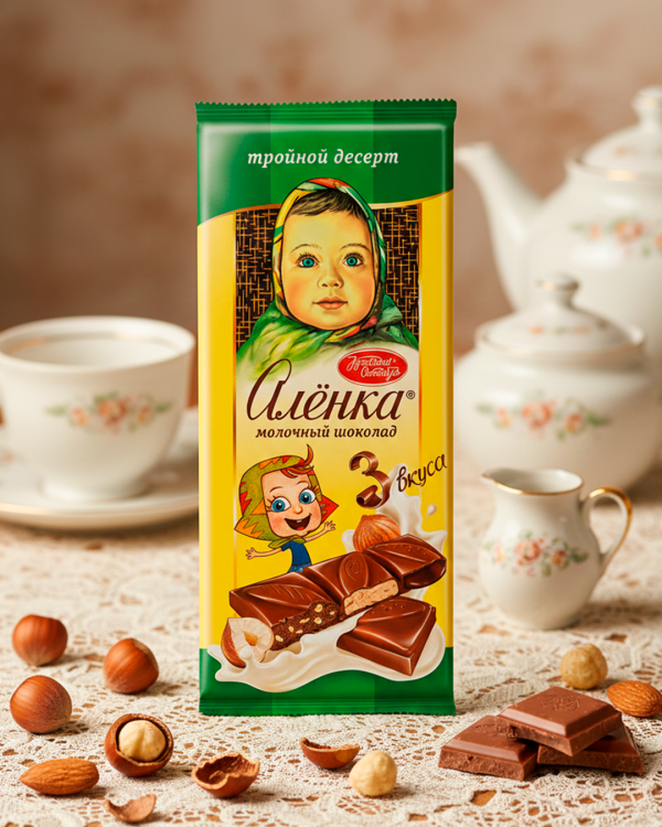 "АЛЁНКА" Молочный шоколад 3 вкуса 85gr