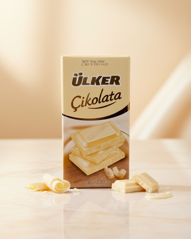 ULKER Белый плиточный шоколад 70гр