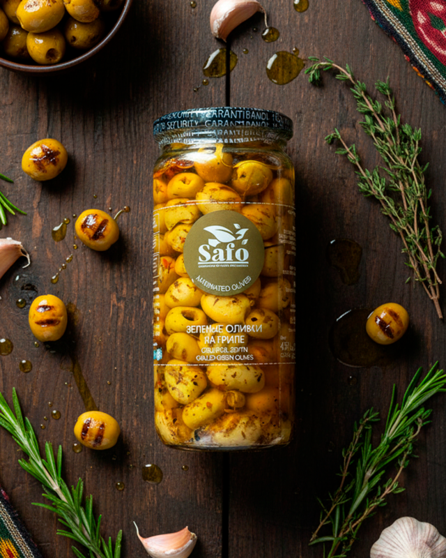 "SAFO" Зеленые оливки на гриле 450gr